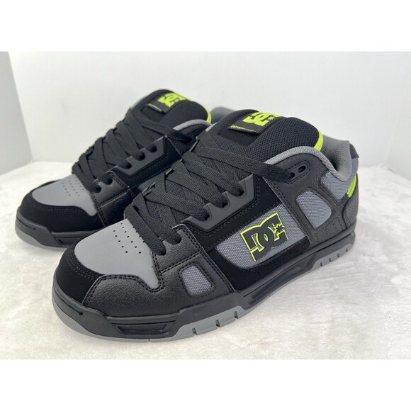 DC Shoes Stag Leather Sneaker Shoes Black Grey Lime Mens 12 New Skateboarding main image 10